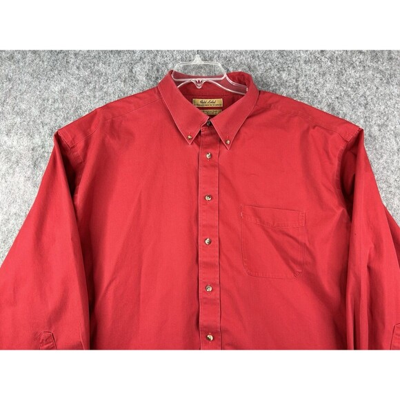 Roundtree & Yorke Shirt Men 19 35 Big 3XL Gold Label Business Non-Iron Twill - Picture 2 of 10